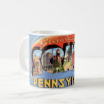 Retro Scranton PA Greeting Mug<br><div class="desc">Stunning retro postcard greeting from Scranton Pennsylvania repurposed!</div>