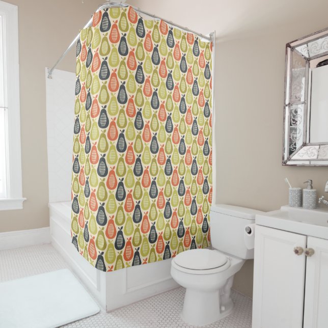 Retro Scribble Pears Pattern (In Situ)