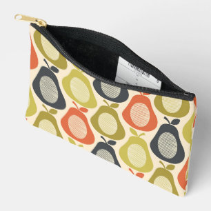 Retro Scribble Pears Pattern Accessory Pouch