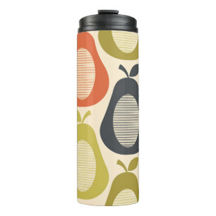 Retro Scribble Pears Pattern Thermal Tumbler