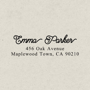 Retro Script Calligraphy Simple Self-inking Stamp