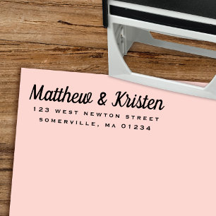 Retro Script Self-Inking Return Address Stamp