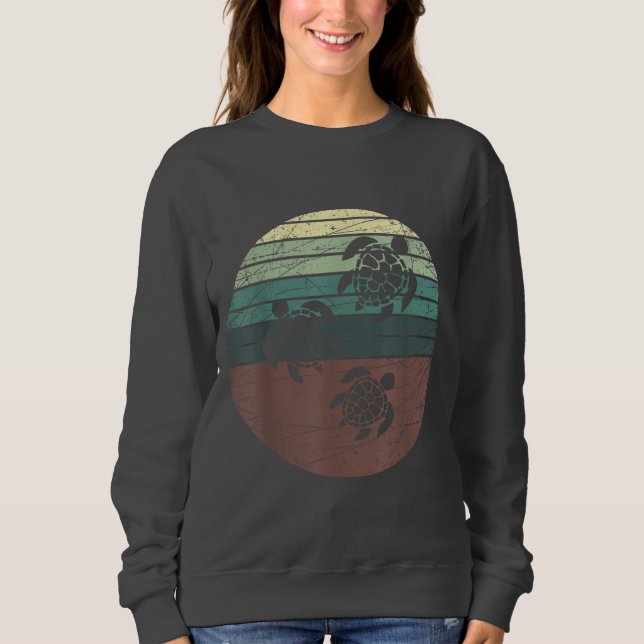 Retro Sea Turtle Sweatshirt (Front)