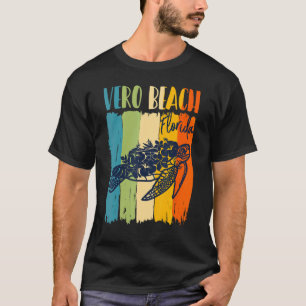 Retro Sea Turtle Vero Beach Florida Theme Friends T-Shirt