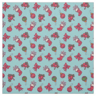 Retro seamless Christmas pattern Fabric