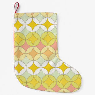 Retro seamless pattern. Disco style. Small Christmas Stocking