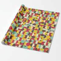 Retro seamless pattern with circles. Colorful hips