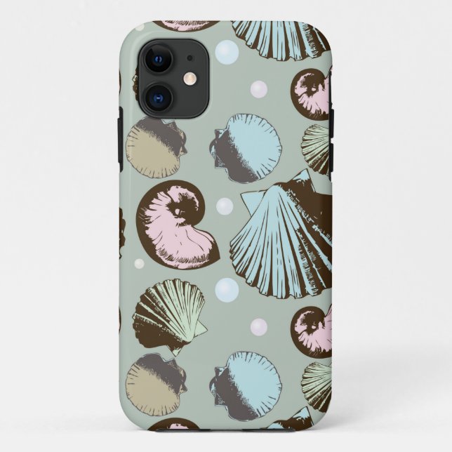 Retro Seashell Pattern Case-Mate iPhone Case (Back)