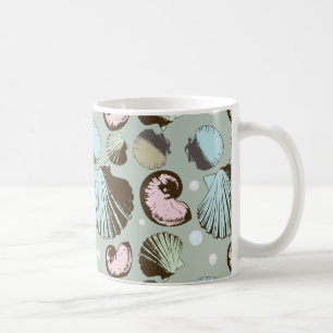Retro Seashell Pattern Coffee Mug