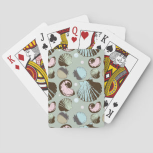 Retro Seashell Pattern Playing Cards