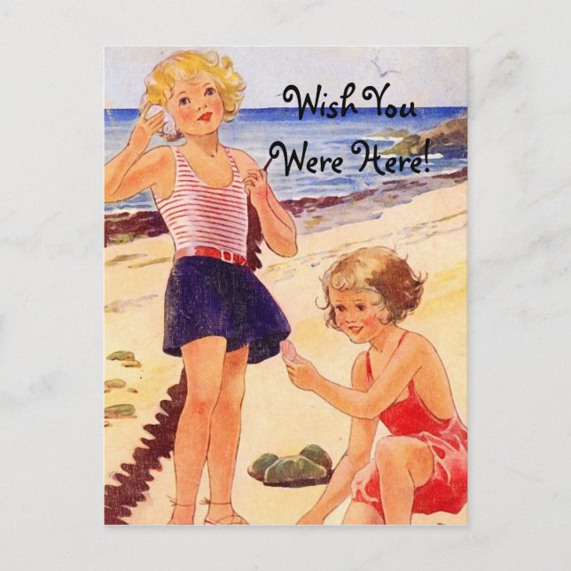 Retro Seashore Postcard (Front)