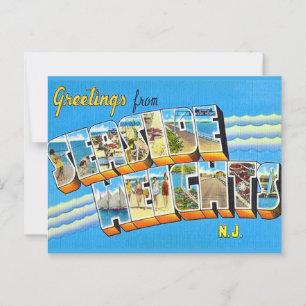 Retro Seaside Heights NJ  Postcard