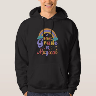 Retro second Grade is Magical,back to school Teach Hoodie