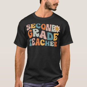 Retro Second Grade Teacher Life  Colourful 2nd Gra T-Shirt