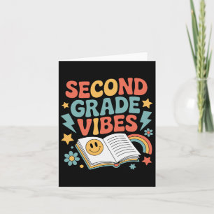 Retro Second Grade Vibes 2nd Grade Back To School Card
