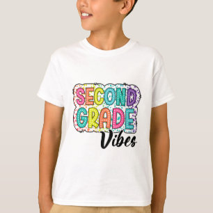 Retro Second Grade Vibes Back To School 2nd Grade T-Shirt