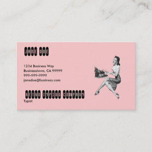 Retro Secretary Business Card