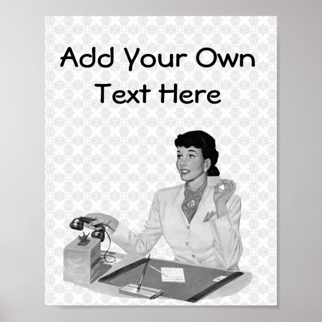 Retro Secretary Poster (Front)