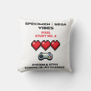 Retro Sega Vibes Pixel Study No. 4  Throw Pillow