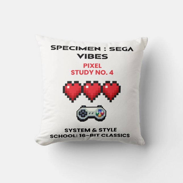 Retro Sega Vibes Pixel Study No. 4  Throw Pillow (Front)