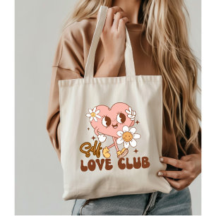 Retro Self Love Club Mental Health Tote Bag