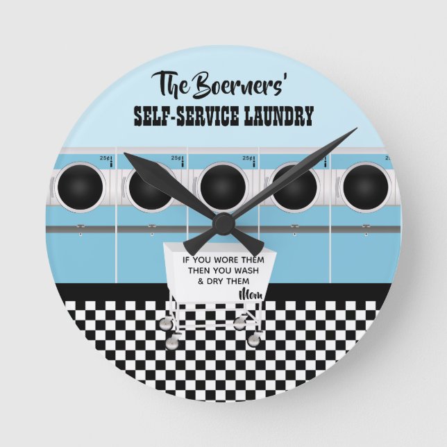 Retro Self-service Laundry They Do The Work Round Clock (Front)