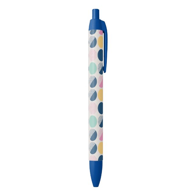 Retro Semi-Circle Pattern Black Ink Pen (Bottom (Vertical))