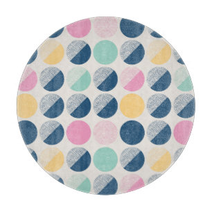 Retro Semi-Circle Pattern Cutting Board