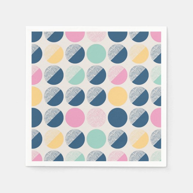 Retro Semi-Circle Pattern Napkin (Front)