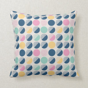 Retro Semi-Circle Pattern Throw Pillow