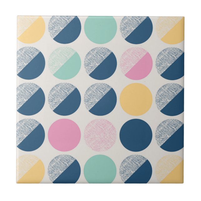 Retro Semi-Circle Pattern Tile (Front)