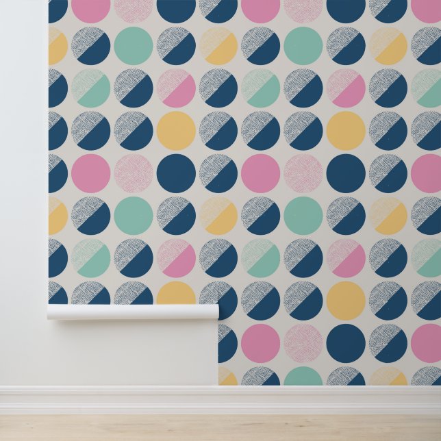 Retro Semi-Circle Pattern Wallpaper (Application)