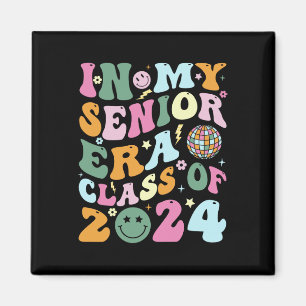 Retro Senior 2024 Class Of 2024 Graduate In My Sen Magnet