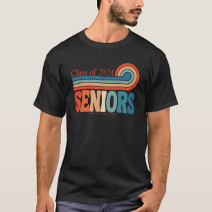 Retro Senior 2024 Class Of 2024 Graduation First D T-Shirt