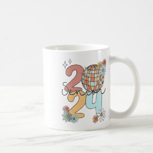 Retro Senior 2024 Disco Ball Class Of 2024 Graduat Coffee Mug