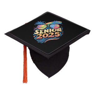 Retro Senior 2025 Class Of 2025 Graduation Cap Topper