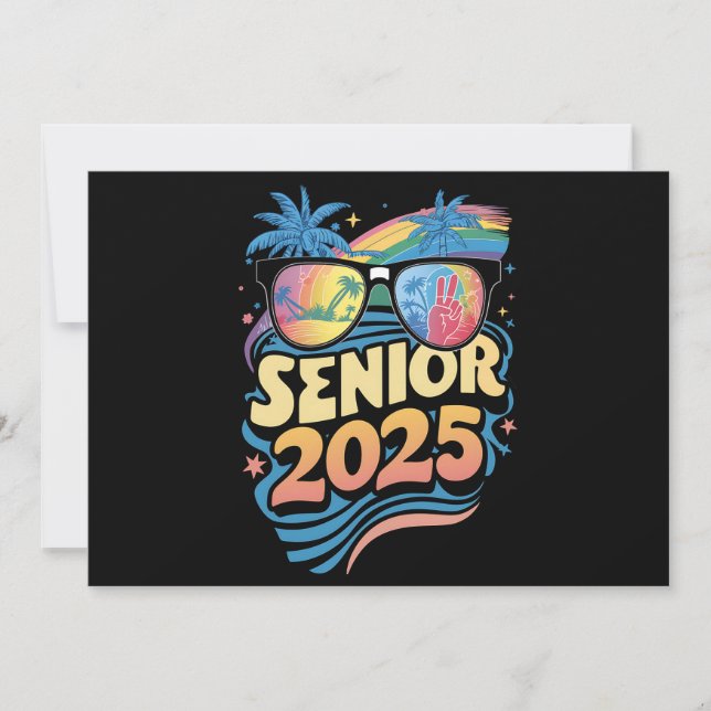 Retro Senior 2025 Class Of 2025 Graduation Invitation (Front)