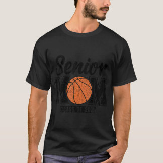 Retro Senior Basketball Mom Class Of 2025 Graduati T-Shirt