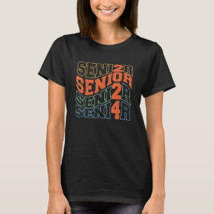Retro Senior CLASS OF 2024 Graduation or First Day T-Shirt