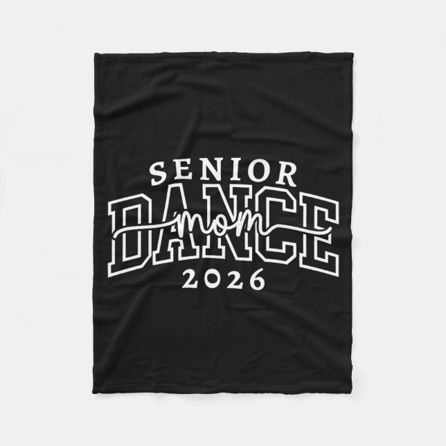 Retro senior dance mom class of 2026 dancer fleece blanket (Front)