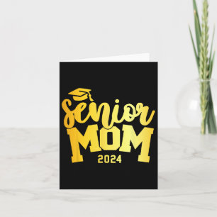 Retro Senior Mom Graduation Class Of 2024 School L Card