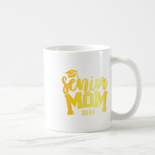 Retro Senior Mom Graduation Class Of 2024 School L Coffee Mug