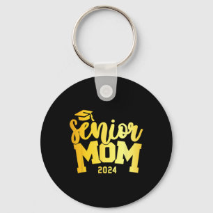 Retro Senior Mom Graduation Class Of 2024 School L Keychain