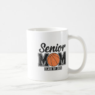 Retro Senior Sketll Mom Cl Of 2025 Graduation Scho Coffee Mug