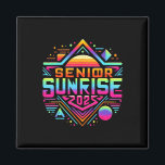 Retro Senior Sunrise 2025 High School 12th Twelfth Magnet<br><div class="desc">Retro Senior Sunrise 2025 High School 12th Twelfth Grade</div>
