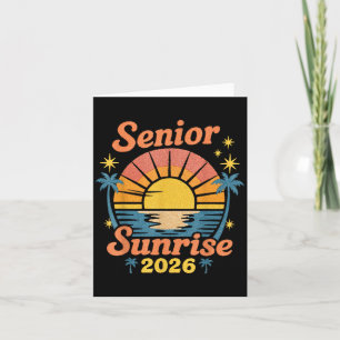 Retro Senior Sunrise 2026 High School Cl Of 2026 Card
