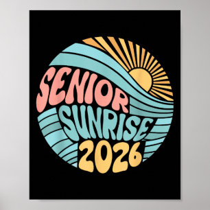 Retro Senior Sunrise 2026 Seniors Of Cl Graduation Poster