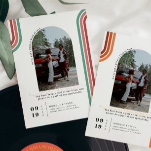 Retro Seventies Arch Photo Save the Date