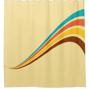Retro Seventies Stripes On Cream