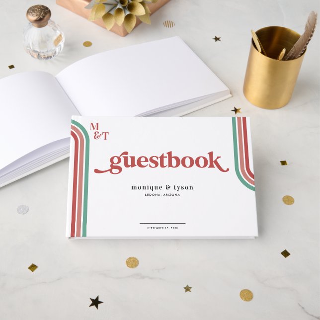 Retro Seventies | Wedding Guest Book (Front Open)